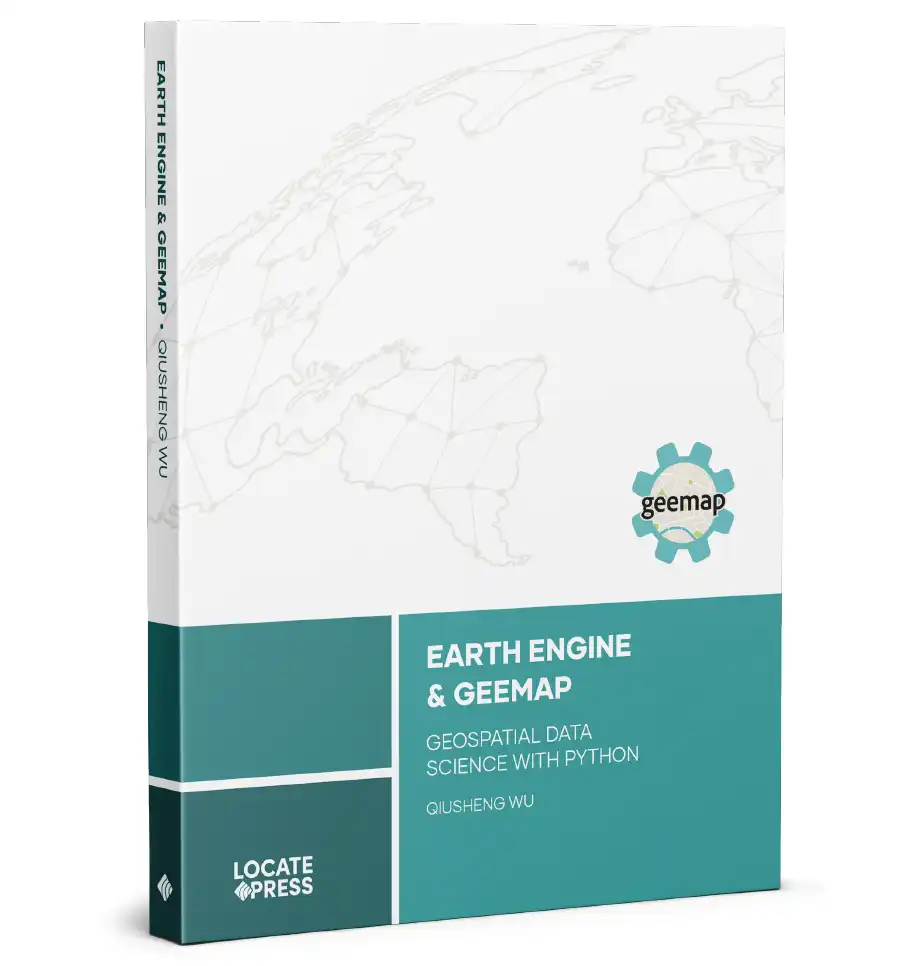 Photo of Wu's book Earth Engine & Geemap, Geospatial Data Science with Python