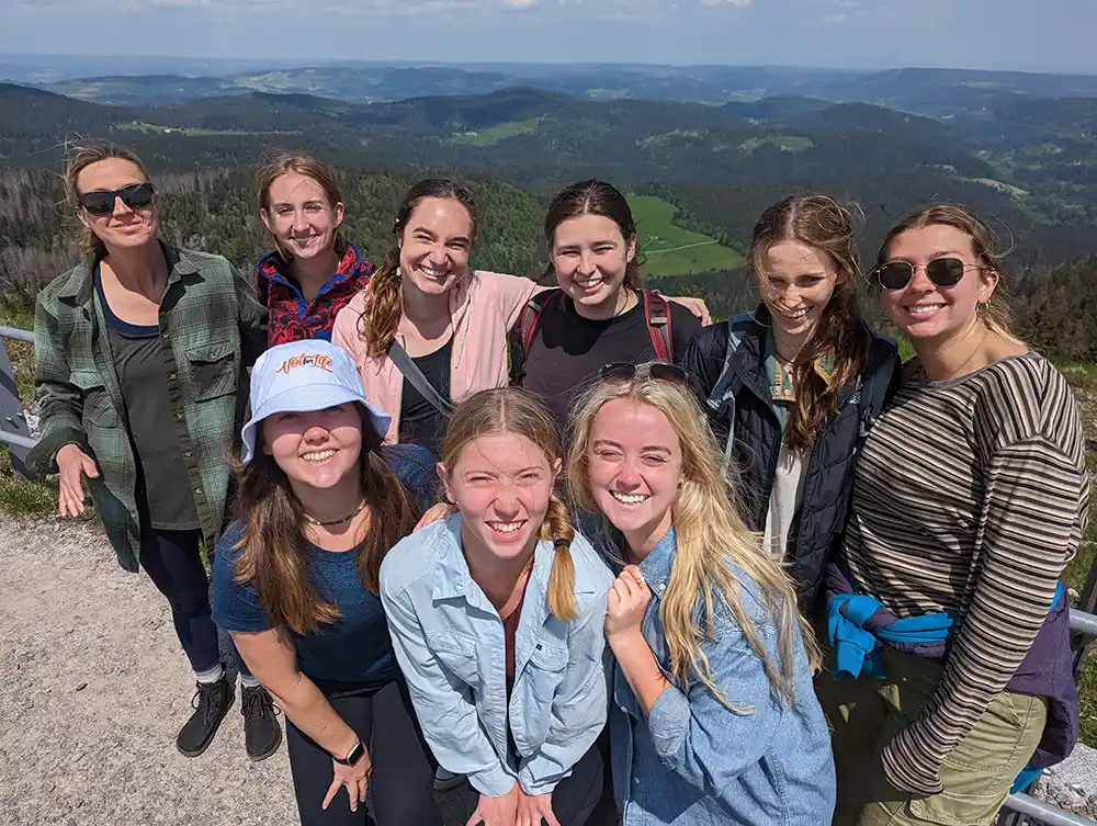 A group of UT Geography and Sustainbility students in Freiburg, Germany